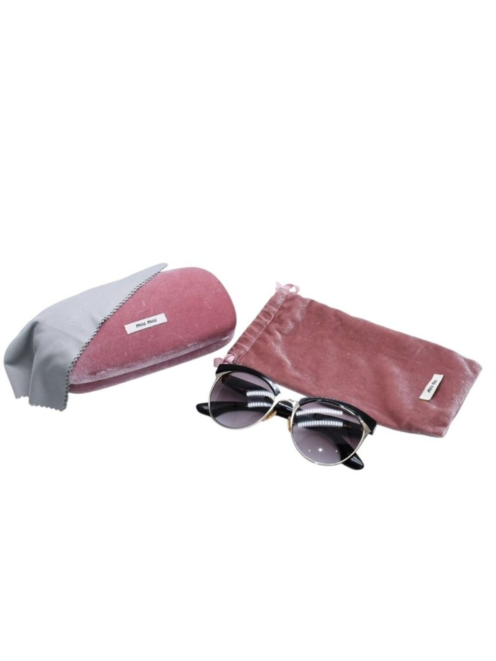 Miu Miu Cat Eye Sunglasses Eyewear Rhinestone Black
